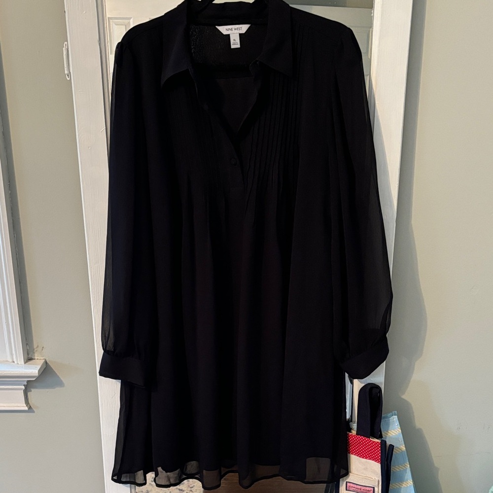 Nine West Black Long Sleeve Dress